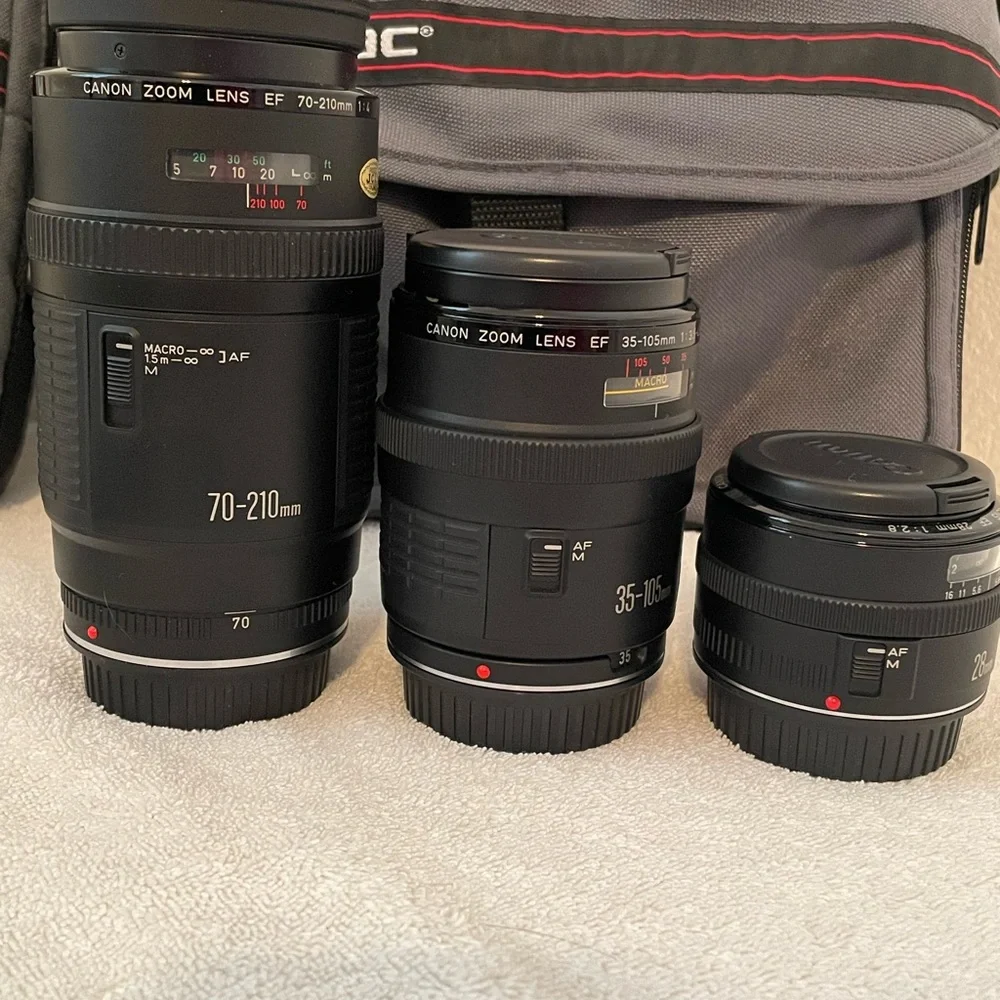 Canon Camera EOS650, 3 Lenses, Flash & Bag Bundle